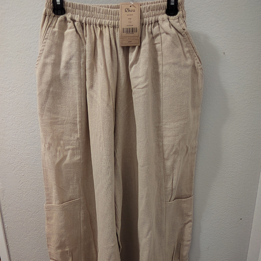 Rhea Costa Cream Wide Leg Trousers NWT